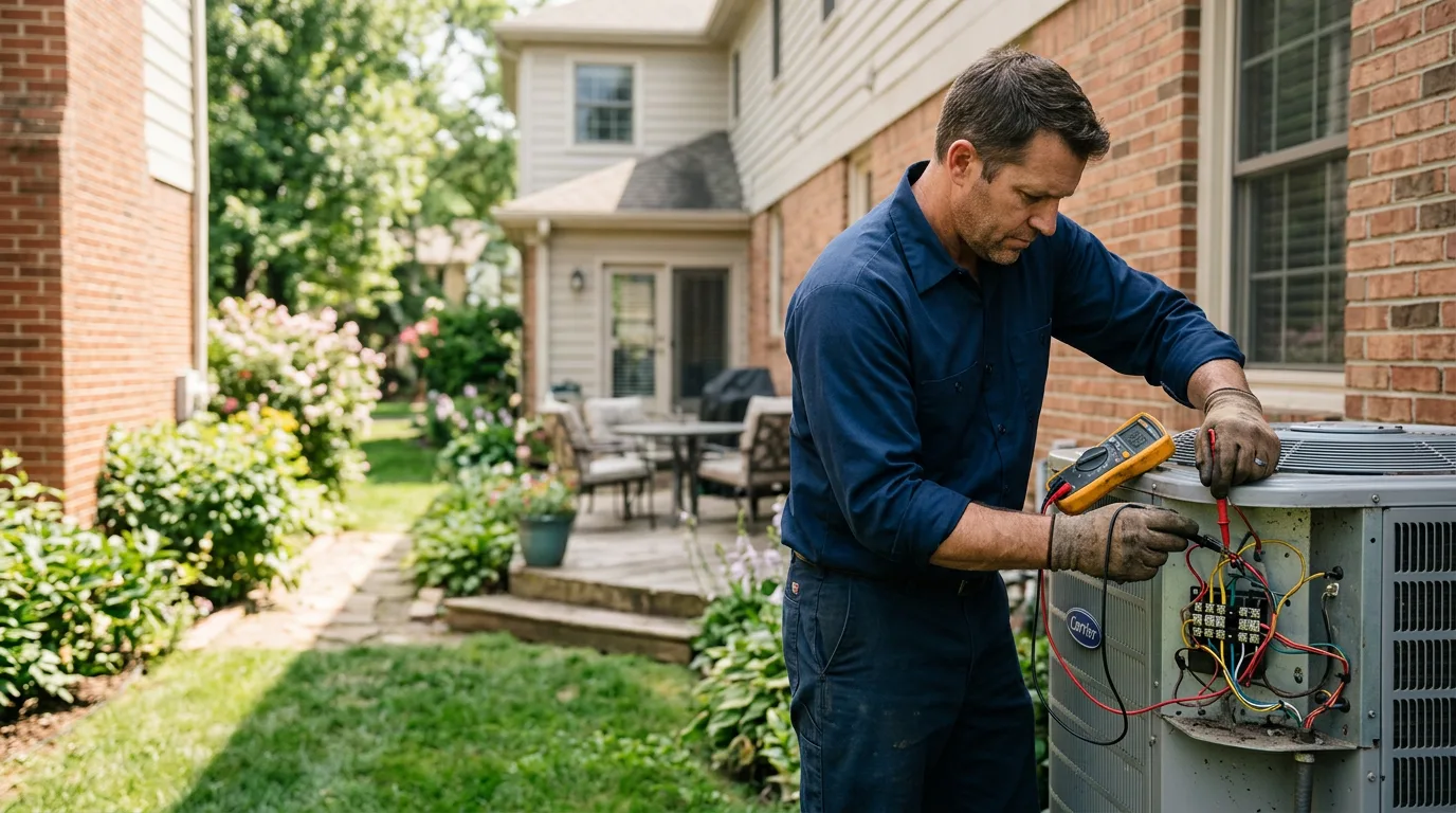 HVAC technician working near Cedar Lake, IN
